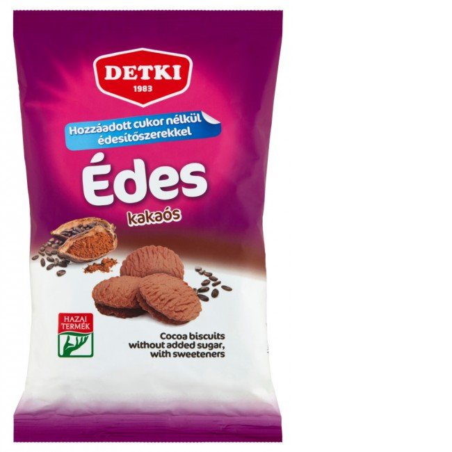 Detki cukormentes omlós keksz kakaós 180g Detki cukormentes omlós keksz kakaós 180g