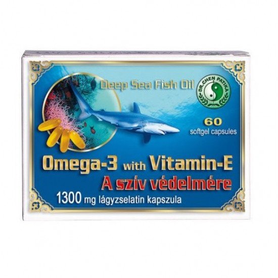 Dr.Chen omega-3+ e-Vitamin kapszula 1300 mg 60db