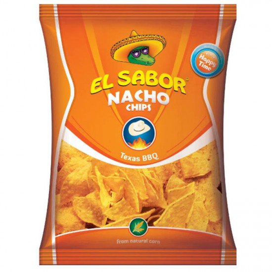 El sabor nachos chips bbq 225g