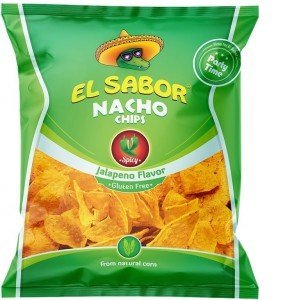 El sabor nachos chips jalapeno 225g