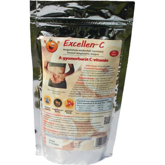 Excellen-c magnézium-aszkorbát tartalmú por 249g Excellen-c magnézium-aszkorbát tartalmú por 249g