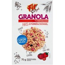 Fit reggeli granola piros gyümölcs 70g