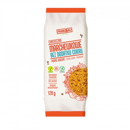 Frank&oli keksz sárgarépás 120g Frank&oli keksz sárgarépás 120g