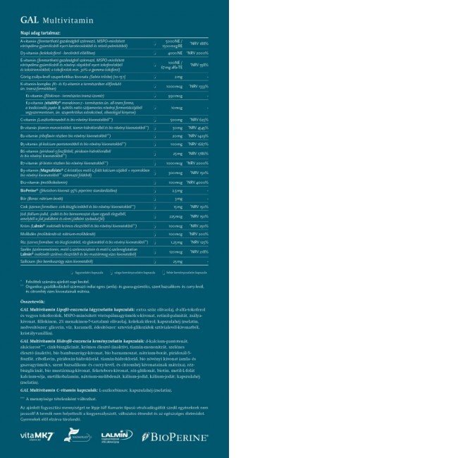 Gal multivitamin kapszula 30+60+30 30adag Gal multivitamin kapszula 30+60+30 30adag