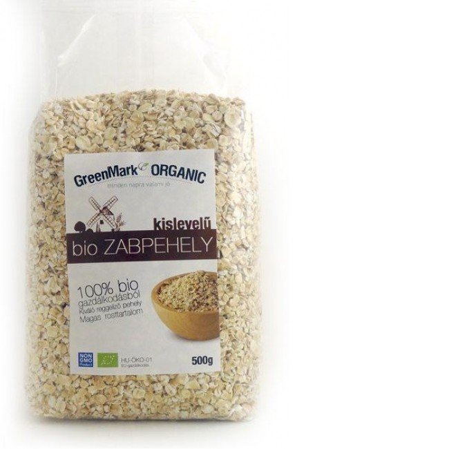 Greenmark bio zabpehely kislevelű 500g 