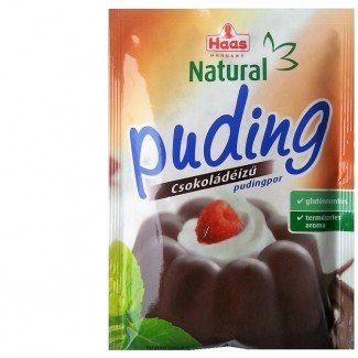 Haas puding csokoládé natural 44g