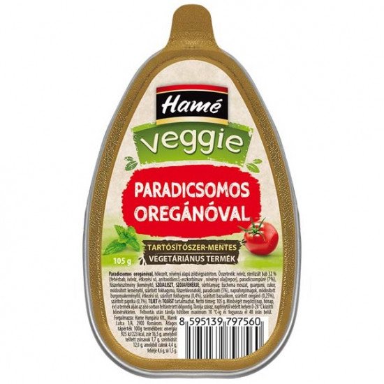 Hamé veggie paradicsomos pástétom oregánó 105g