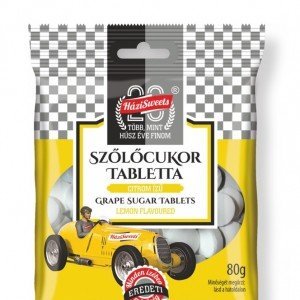 Házisweets szőlőcukor citromos 80g 