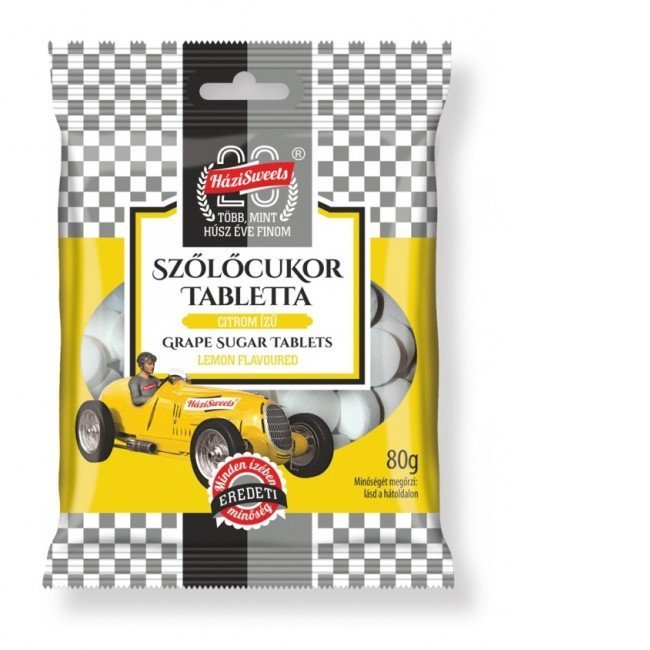 Házisweets szőlőcukor citromos 80g 