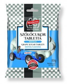 Házisweets szőlőcukor mentolos 80g 
