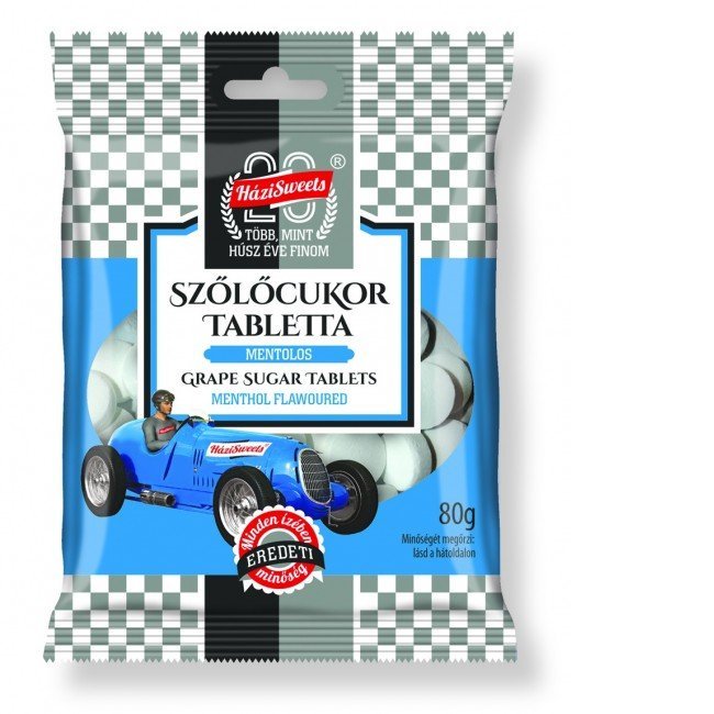 Házisweets szőlőcukor mentolos 80g 
