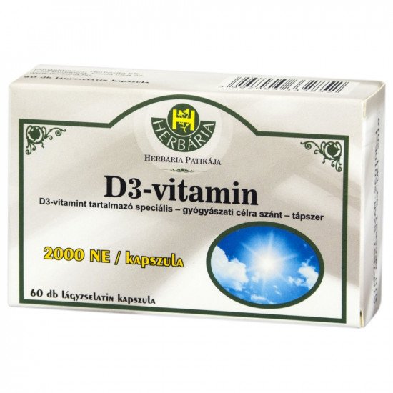Herbária d3-Vitamin 2000NE kapszula 60db