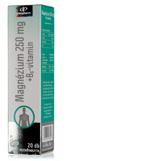 Innopharm magnesium+b6 pezsgőtabletta 20db