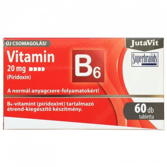 Jutavit b6-vitamin 20mg tabletta 60db