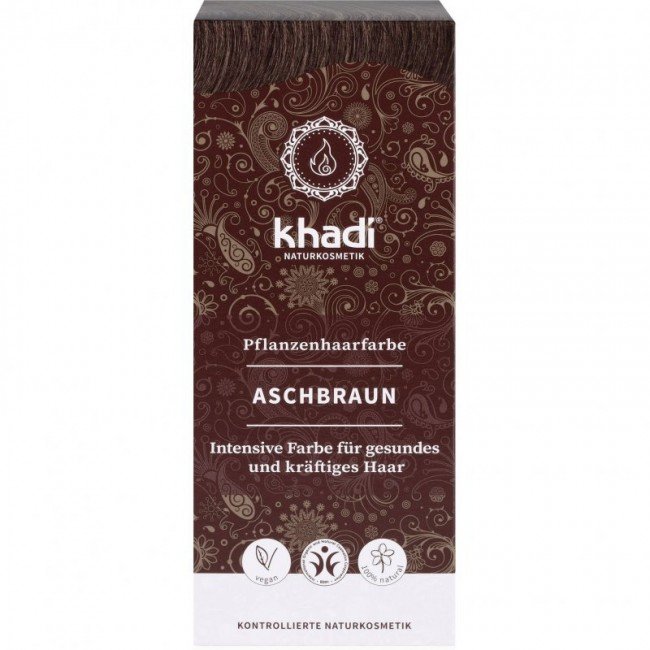 Khadi növényi hajfesték por hamvasbarna 100g