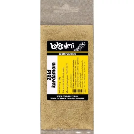 Lakshmi zöld kardamom őrölt 20g Lakshmi zöld kardamom őrölt 20g