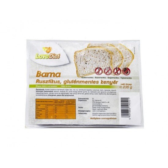 Love diet rusztikus barna kenyér 235g