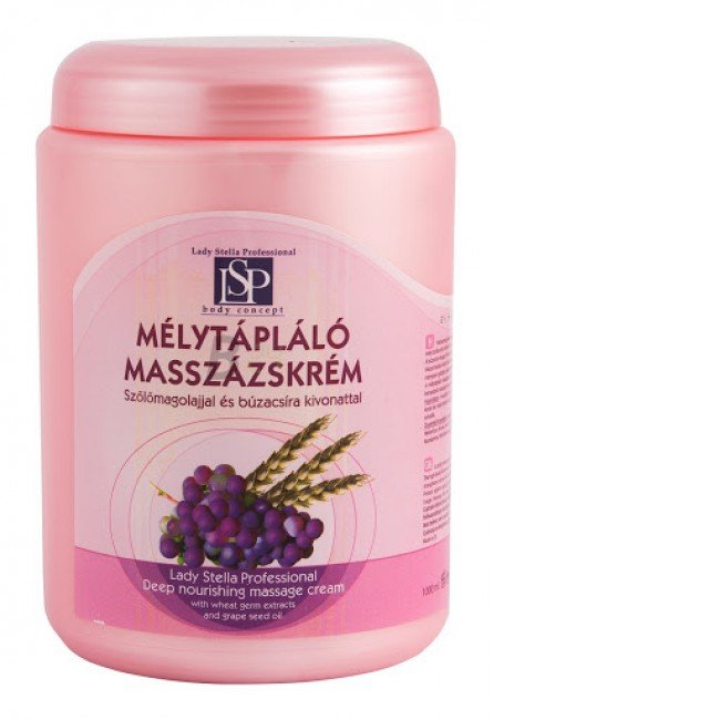Lady Stella mélytápláló masszázskrém búzacsíra+Szőlőmag 1000ml