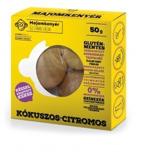Majomkenyér paleokeksz kókusz-citrom 50g