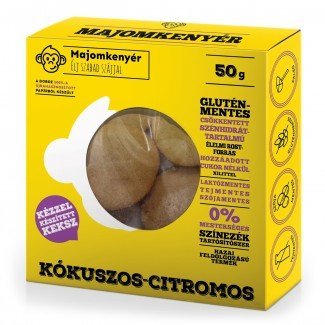 Majomkenyér paleokeksz kókusz-citrom 50g