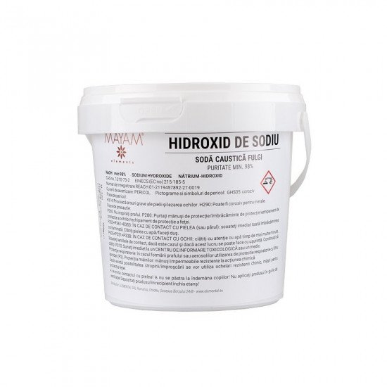 Mayam Nátriumhidroxid pehely, NaOH 800g Mayam Nátriumhidroxid pehely, NaOH 800g