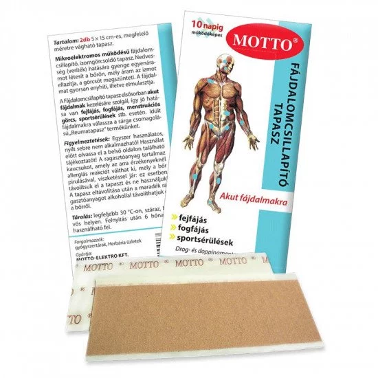 Mottó tapasz kék 2db Mottó tapasz kék 2db