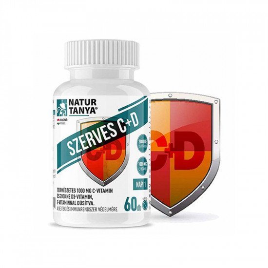 Natur Tanya SZERVES C+D 1000mg C-vitamin és 2000NE D3-vitamin E-vitaminnal 60db Natur Tanya SZERVES C+D 1000mg C-vitamin és 2000NE D3-vitamin E-vitaminnal 60db