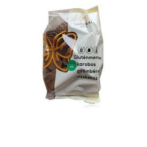 Natural gluténmentes karobos-gyömbéres rizskeksz 150g