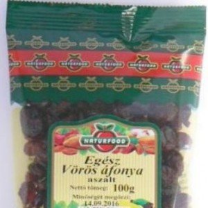 Naturfood aszalt egész vörös áfonya 100g