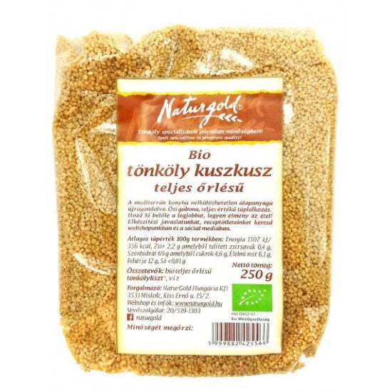 Naturgold bio teljes őrlésű kuszkusz 250g