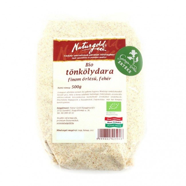 Naturgold bio tönkölydara finomörlemény fehér 500g Naturgold bio tönkölydara finomörlemény fehér 500g