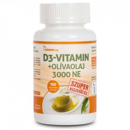 Netamin d3-vitamin 3000ne kapszula 100db