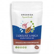 Organiqa 100% bio csokoládé-maca vegán fehérje mix 400g