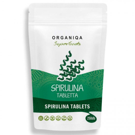 Organiqa bio spirulina tabletta 250db