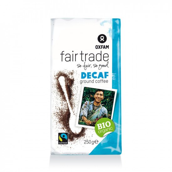 Oxfam bio fair trade koffeinmentes őrölt kávé 250g 