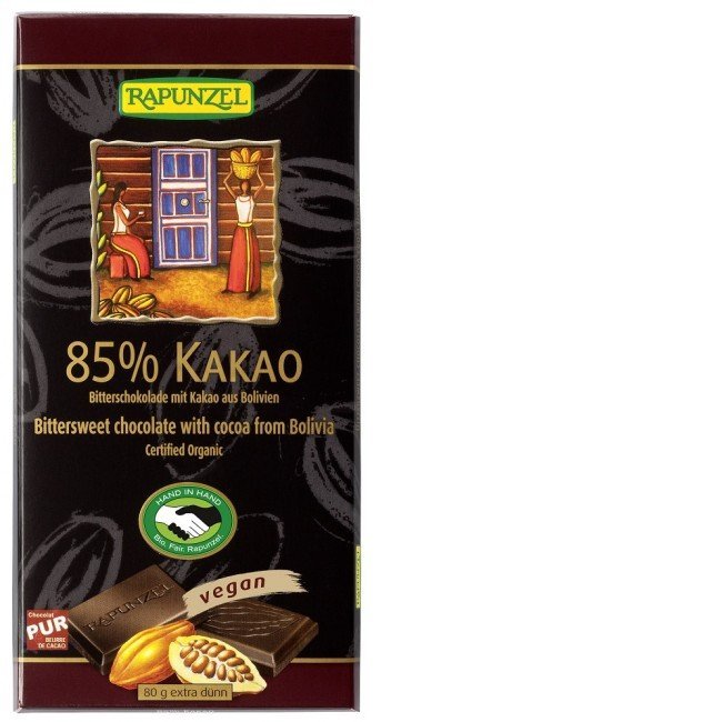 Rapunzel bio keserűcsokoládé 85% 80g Rapunzel bio keserűcsokoládé 85% 80g