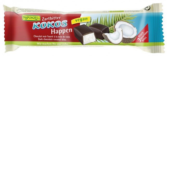 Rapunzel bio kókuszkockák étcsokis 50g