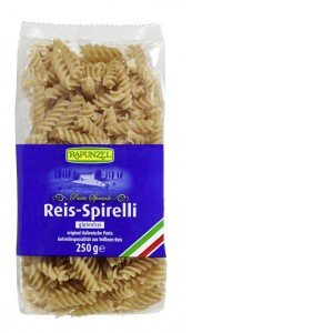 Rapunzel bio rizstészta spirál teljes kiörlésű 250g 