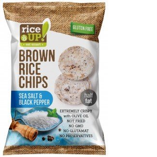 Rice up barnarizs chips sós+bors 60g
