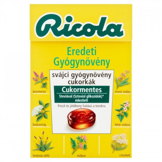 Ricola cukor eredeti gyógynövény 40g