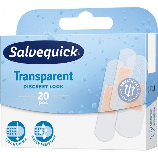 Salvequick sebtapasz transparent 20db