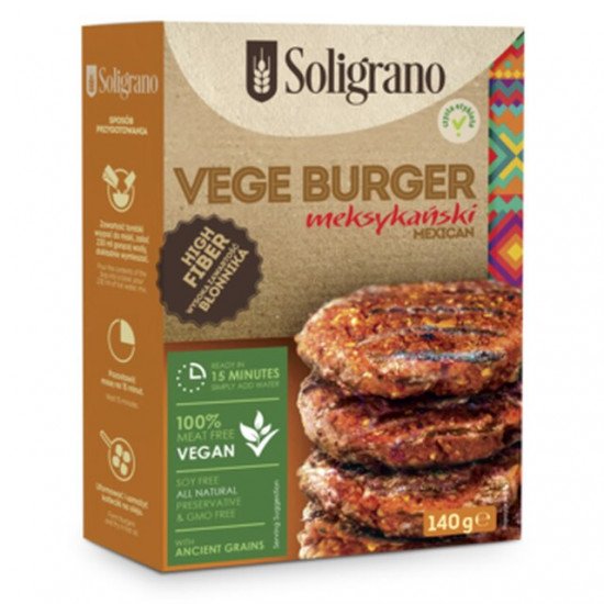 Soligrano vegán burger alappor mexikói 140g