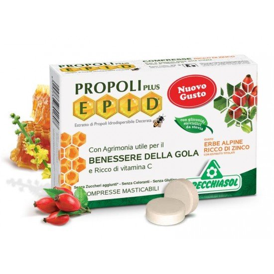 Specchiasol Cukormentes Propolisz szopogatós tabletta cinkkel dúsítva,alpesi gyógynövénnyel 20db