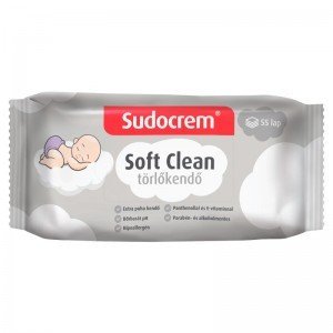 Sudocrem törlőkendő soft clean 55db