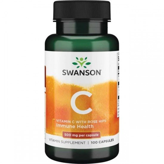 Swanson c-Vitamin 500 mg csipkebogyóval 100db