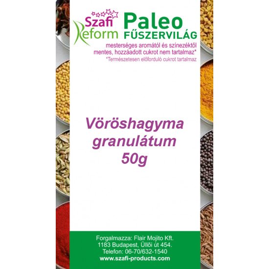 Szafi Reform Paleo Vöröshagyma granulátum 50g