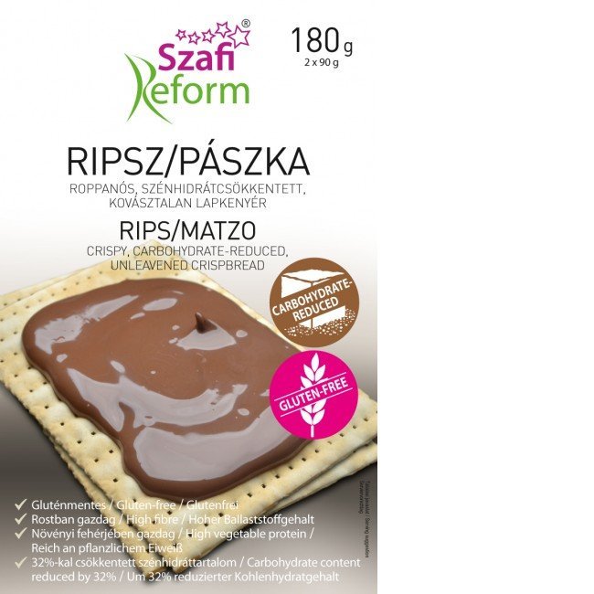 Szafi reform ripsz/pászka szénhidrát csökkentett 2x90g