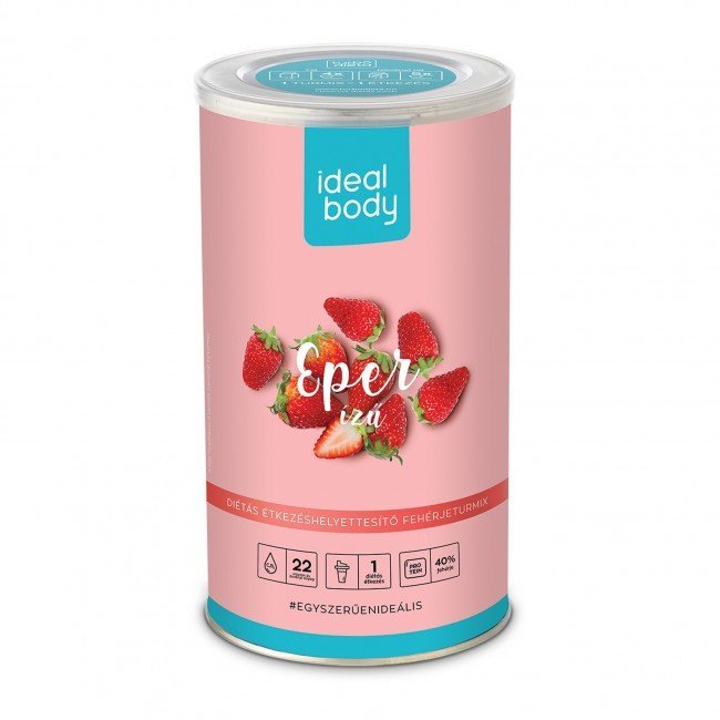 IdealBody étkezéshelyettesítő fehérjeturmix - eper 525g IdealBody étkezéshelyettesítő fehérjeturmix - eper 525g