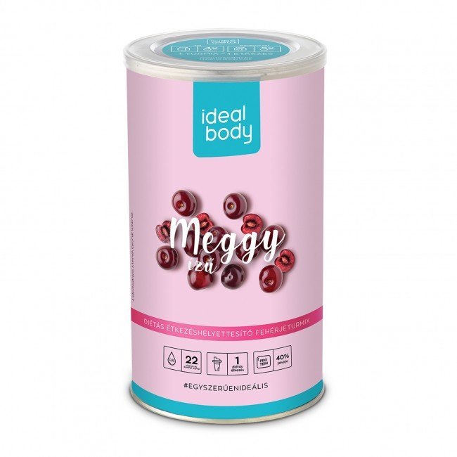 IdealBody étkezéshelyettesítő fehérjeturmix - meggy 525g IdealBody étkezéshelyettesítő fehérjeturmix - meggy 525g