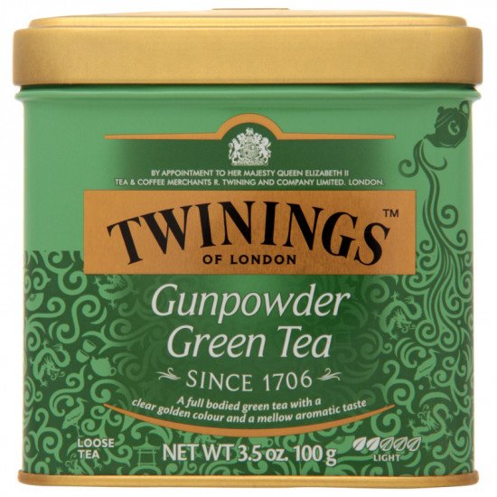 Twinings gunpowder szálas zöld tea fémdobozos 100g 